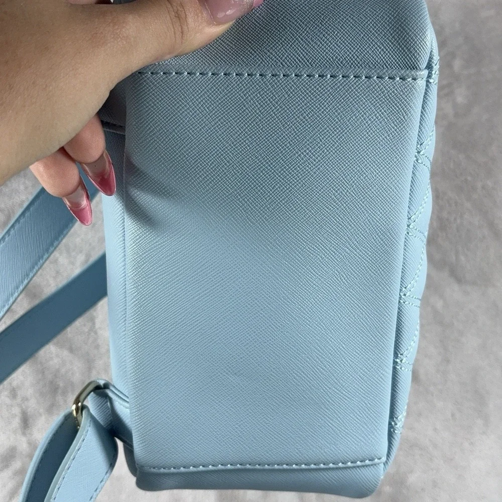 Loungefly Disney Lilo & Stitch Quilted Blue Mini Backpack Bag Purse
